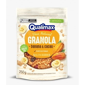 QUALIMAX GRANOLA C/ CACAU E BANANA 250G