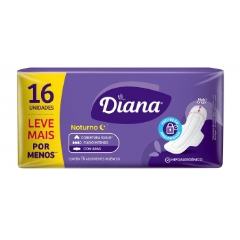 SOFTYS ABSORV. NOTURNO DIANA SUAVE C/ ABAS 30X16
