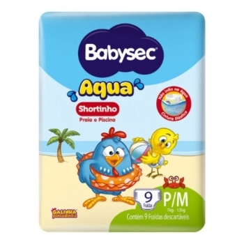 SOFTYS FRALDA BABYSEC AQUA P/M C/9