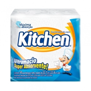 SOFTYS GUARDANAPO KITCHEN FOLHA SIMPLES 50 FLS