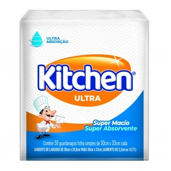 SOFTYS GUARDANAPO KITCHEN FOLHA SIMPLES GRANDE 72 FLS