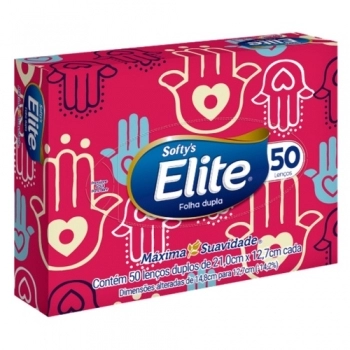 SOFTYS LENCO PAPEL ELITE FOLHA DUPLA CX C/50 FLS