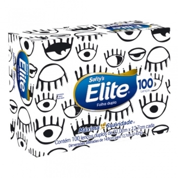 SOFTYS LENCO PAPEL ELITE FOLHA DUPLA CX C/100 FLS
