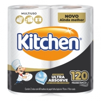 SOFTYS TOALHA DE PAPEL KITCHEN FOLHA DUPLA 120 FLS