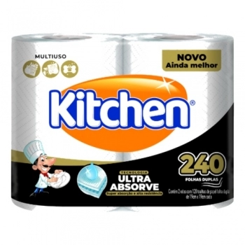 SOFTYS TOALHA DE PAPEL KITCHEN FOLHA DUPLA 240 FLS