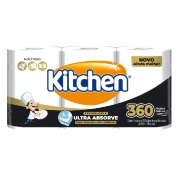 SOFTYS TOALHA DE PAPEL KITCHEN FOLHA DUPLA JUMBO 3X120 FLS