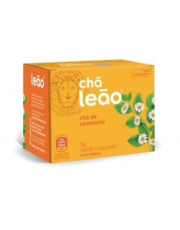 LEAO CHA CAMOMILA 15 SAQ / 15G