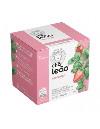 LEAO CHA_ MORANGO 10 SAQ / 16G
