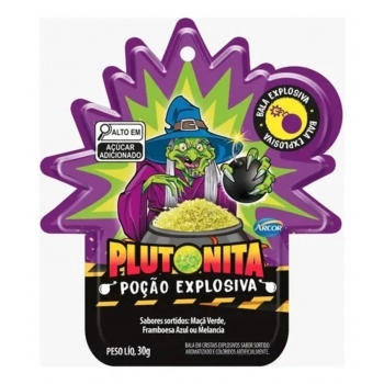 ARCOR BALA PLUTONITA EXPLOSIVA SORTIDO 12X16G