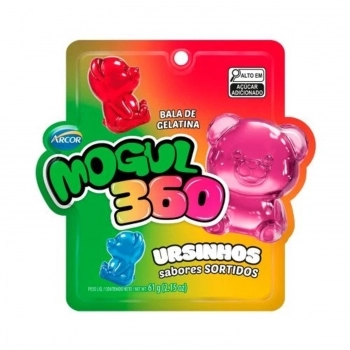 ARCOR BALA GELATINA MOGUL 360 URSOS SORTIDOS 12X61G