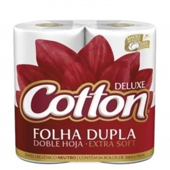 SOFTYS PAPEL HIG. 30M COTTON NEUTRO FOLHA DUPLA C/4