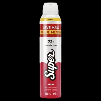 CIMED SUPER DESODORANTE AERO 250ML BERRY 72H