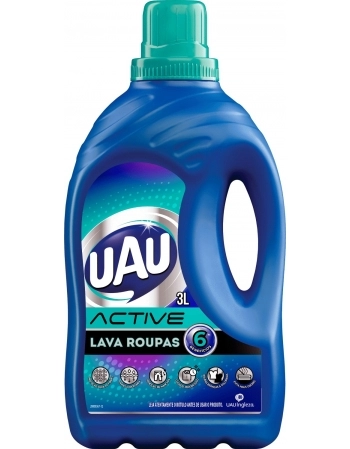 INGLEZA LAVA ROUPAS LIQUIDO UAU ACTIVE 3000ML