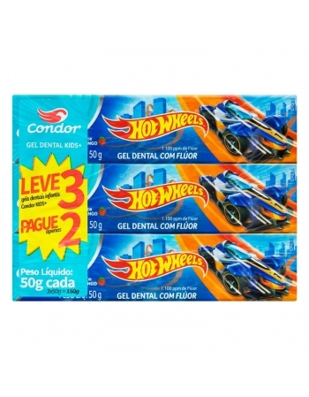 CONDOR HIG GEL DENTAL INF HOTWHEELS KIDS+ L3P2 / 8211