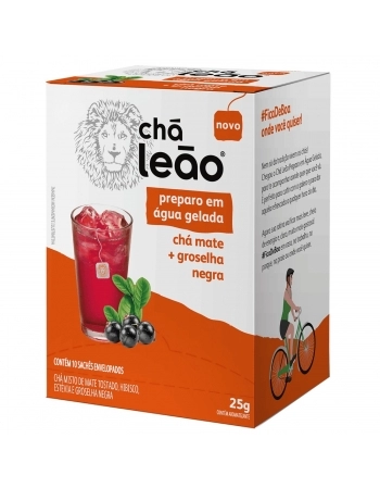 LEAO CHA PREMIUM GELADO MATE+GROSELHA NEGRA 10 SAQ / 25G
