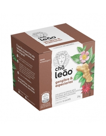 LEAO CHA_ GENGIBRE ESPECIARIAS 10 SAQ / 16G