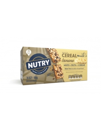 NUTRY BARRA CEREAL MUITO + 3X22G BANANA