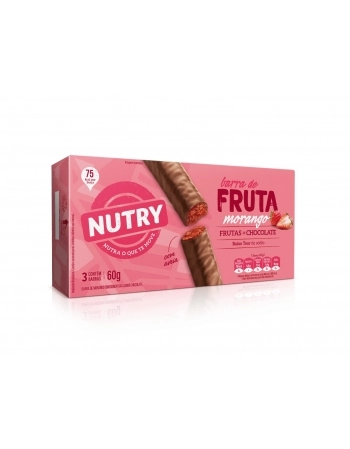 NUTRY BARRA FRUTA 3X20G MORANGO + CHOC