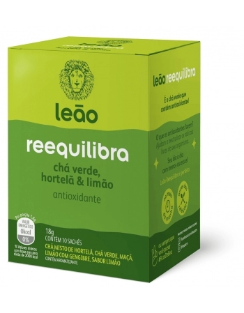 LEAO CHA PREMIUM FUNCIONAIS REEQUILIBRA 10 SAQ / 18G