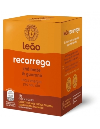 LEAO CHA PREMIUM FUNCIONAIS RECARREGA 10 SAQ / 16G