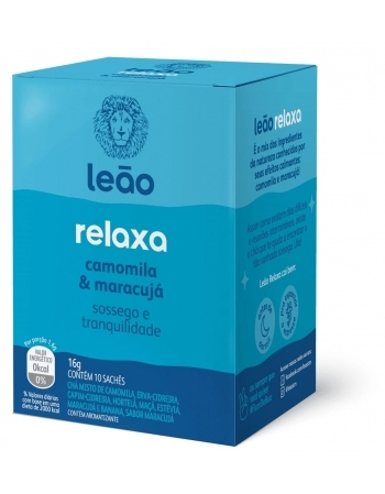 LEAO CHA PREMIUM FUNCIONAIS RELAXA 10 SAQ / 16G