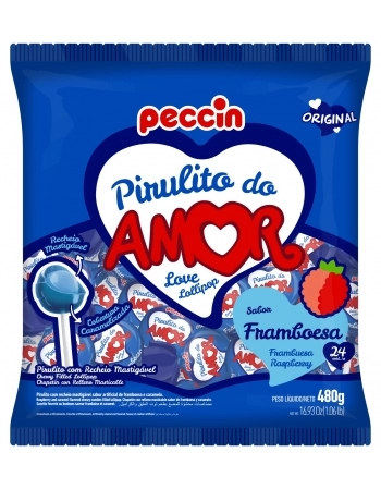 PECCIN PIRULITO 480G FRAMBOESA DO AMOR