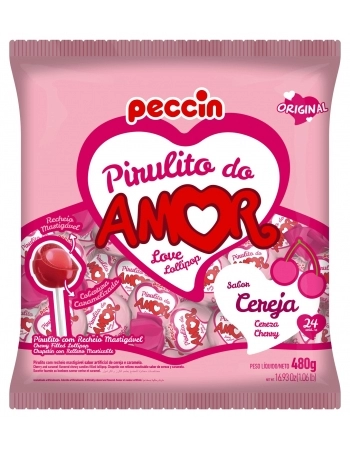 PECCIN PIRULITO 480G CEREJA DO AMOR