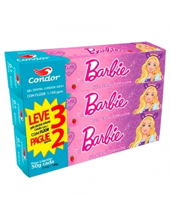 CONDOR HIG GEL DENTAL INF BARBIE KIDS+ L3P2 / 8211