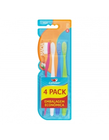 CONDOR HIG ESC DENTE PLUS MACIA PACK C/4 / 8118-0