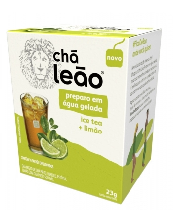 LEAO CHA PREMIUM GELADO ICE TEA+LIMAO 10 SAQ / 23G
