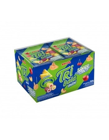 PECCIN BALA TRIBALA MINI 12X30G 2 FRUTAS