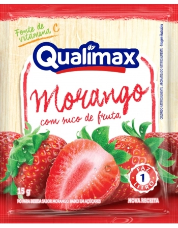 QUALIMAX PO PARA BEBIDA TURMA MORANGO 15G