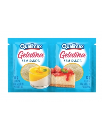 QUALIMAX GELATINA SEM SABOR 2X12G