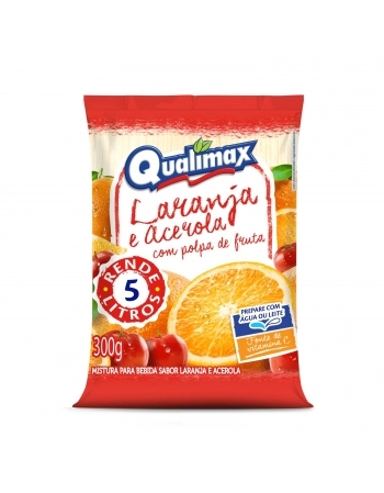 QUALIMAX PO PARA BEBIDA 300G LARANJA/ACEROLA