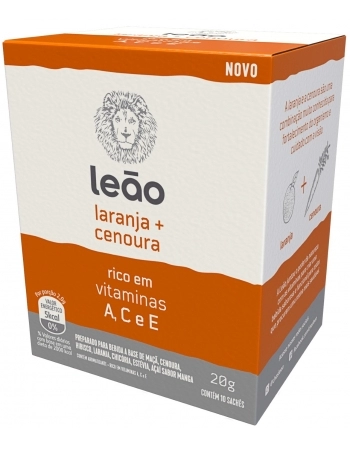 LEAO CHA PREMIUM VITAMINICO LARANJA+CENOURA 10 SAQ / 20G*