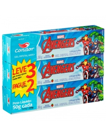 CONDOR HIG GEL DENTAL INF AVENGERS KIDS+ L3P2 / 8211