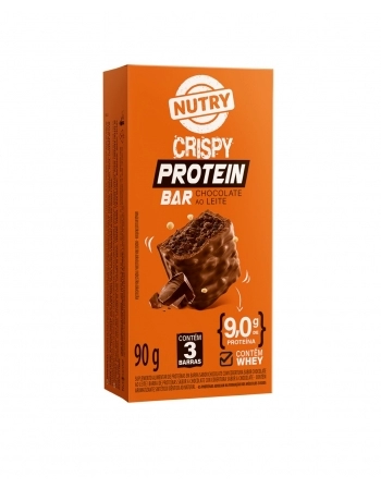 NUTRY BARRA PROTEINA 9G CRISPY 3X30G CHOC AO LEITE