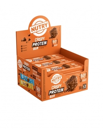 NUTRY BARRA PROTEINA 9G CRISPY 12X30G CHOC AO LEITE