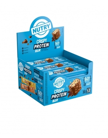 NUTRY BARRA PROTEINA 9G CRISPY 12X30G COOKIES & CREAM