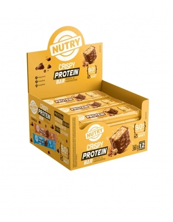 NUTRY BARRA PROTEINA 9G CRISPY 12X30G PASTA AMENDOIN