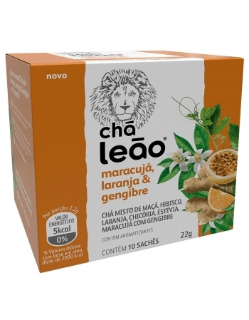 LEAO CHA_ MARACUJA+LARANJA+GENGIBRE 10 SAQ / 22G