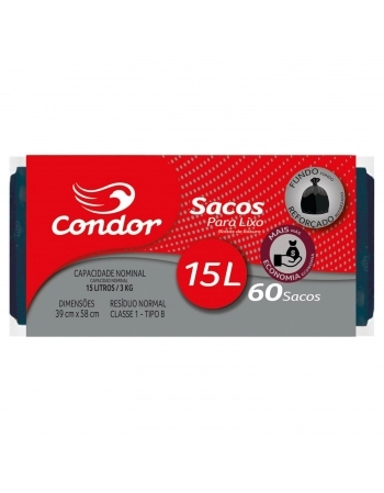 CONDOR LIMP SACO LIXO ROLO ECONOM 15L / 1460