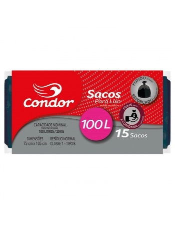 CONDOR LIMP SACO LIXO ROLO ECONOM 100L / 1463