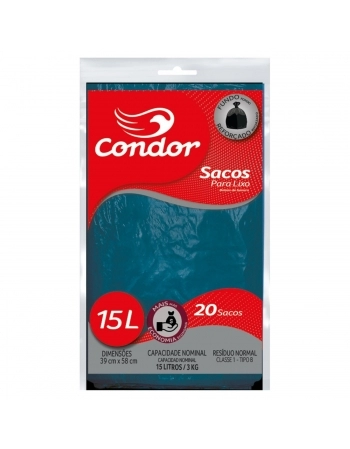 CONDOR LIMP SACO LIXO ALMOFADA 15L / 1464