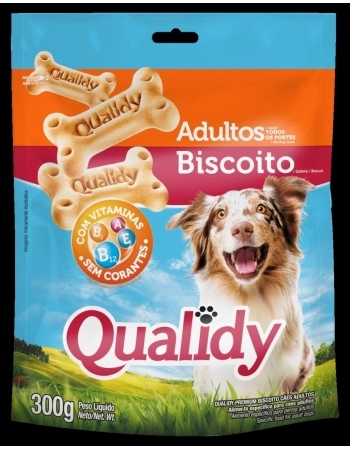 .QUALIDY CAES BISCOITO ADULTO CARNE 300G