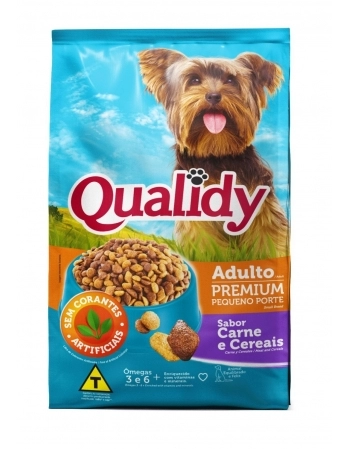 .QUALIDY CAES ADULTO PEQ PORTE CARNE E CEREAIS 3KG