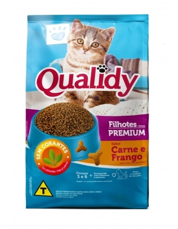 .QUALIDY GATOS FILHOTES CARNE E FRANGO 500G