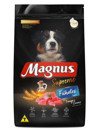 .MAGNUS SUPREME CAES FILHOTES FRANGO E CEREAIS 10,1KG