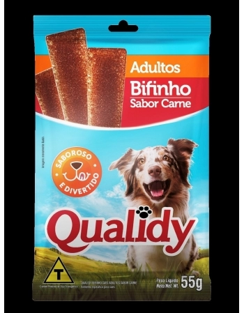 .QUALIDY CAES BIFINHO ADULTO CARNE 55G