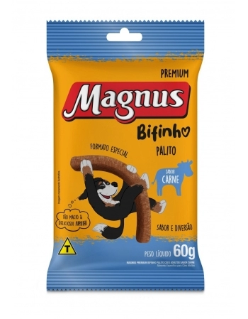 .MAGNUS CAES BIFINHO 60G PALITO CARNE